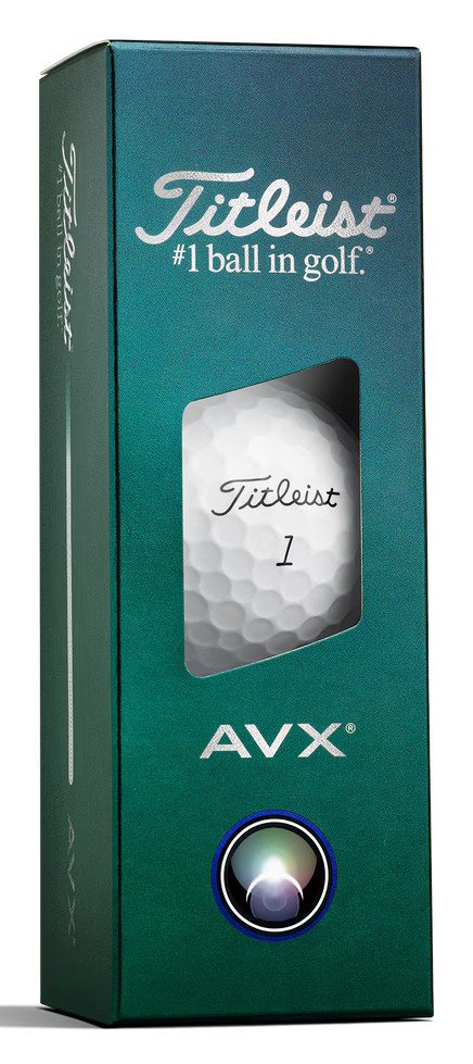 Petite boîte de trois balles de golf blanches