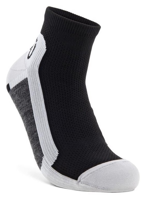 Ecco Tech Sporty Ankle-Cut chaussettes, Noir/Blanc