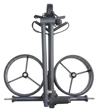 Davies Caddy SMART DHC chariot électrique, noir mat / roues étoile rouge