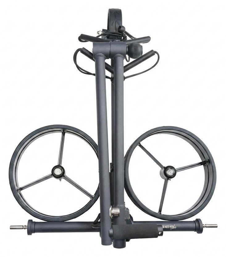 Davies Caddy SMART DHC chariot électrique, noir mat / roues étoile rouge