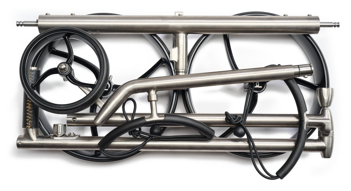 Davies Caddy Titan chariot électrique, gris/roues noires