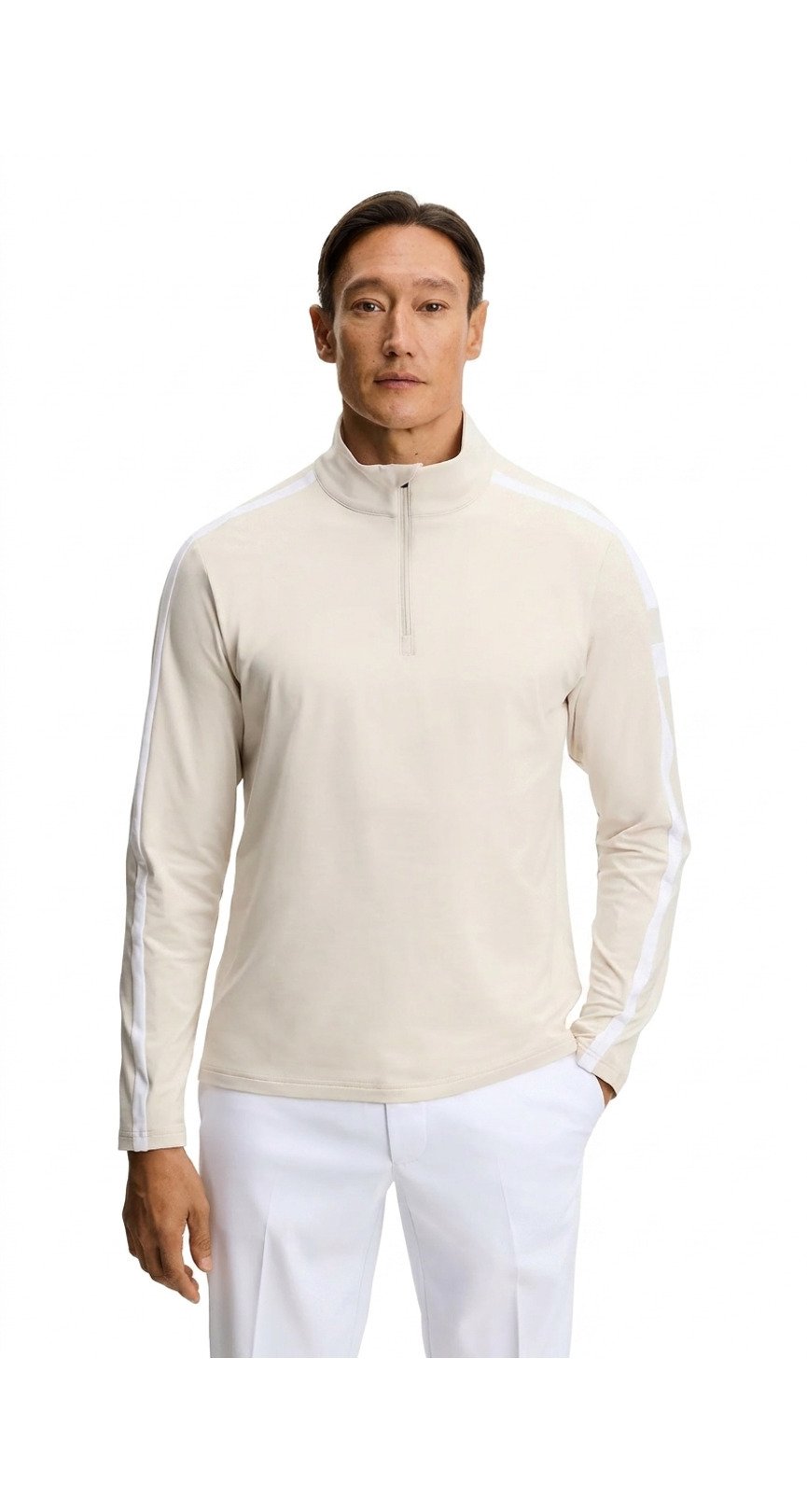 J.Lindeberg Keaton Quarter Zip Mid Layer veste homme, Moonbeam