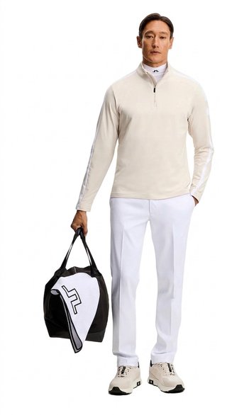 J.Lindeberg Keaton Quarter Zip Mid Layer veste homme, Moonbeam