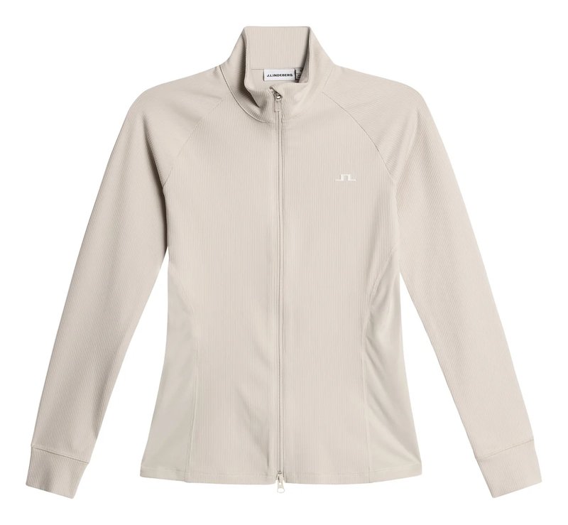 J.Lindeberg Mel Rib Mid Layer veste femme, Moonbeam