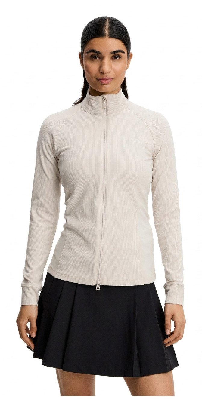 J.Lindeberg Mel Rib Mid Layer veste femme, Moonbeam