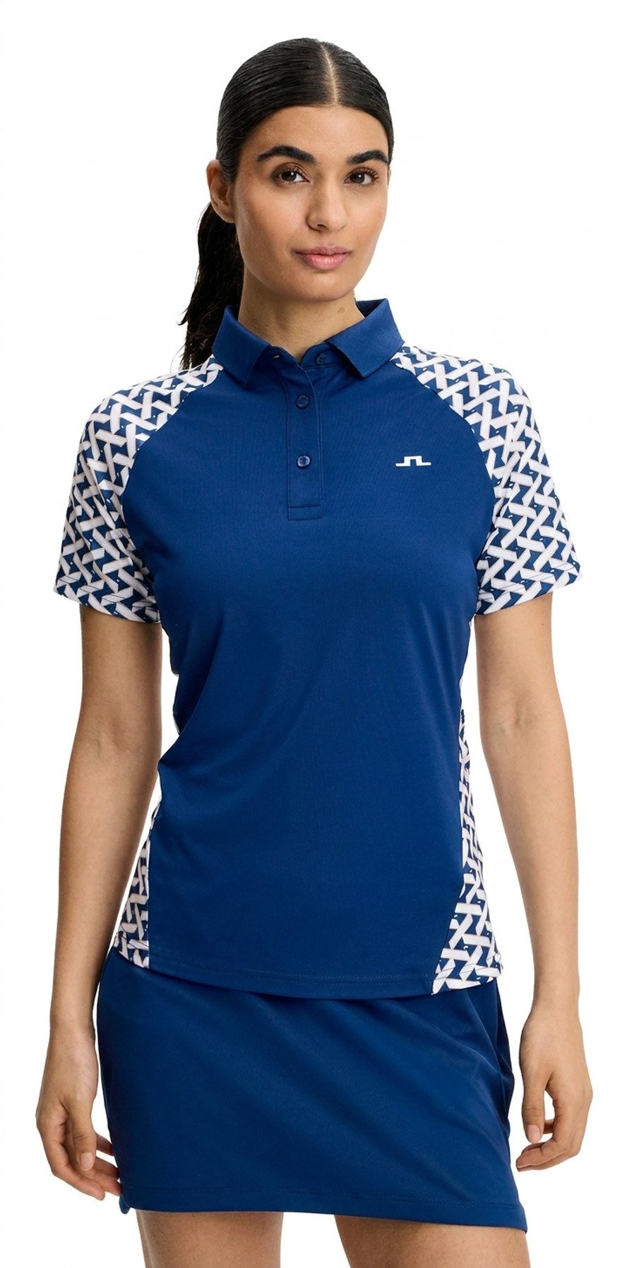 J.Lindeberg Chiara polo femme, Ladder Estate White