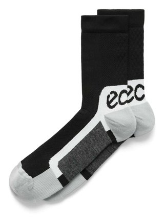 Ecco Tech Sporty Mid-Cut chaussettes, noir/blanc