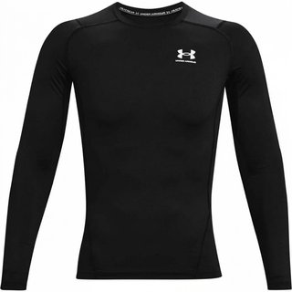 Under Armour HeatGear sous-vêtement thermique compression manches longues homme, noir/blanc