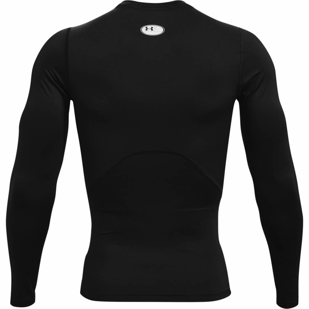 Under Armour HeatGear sous-vêtement thermique compression manches longues homme, noir/blanc