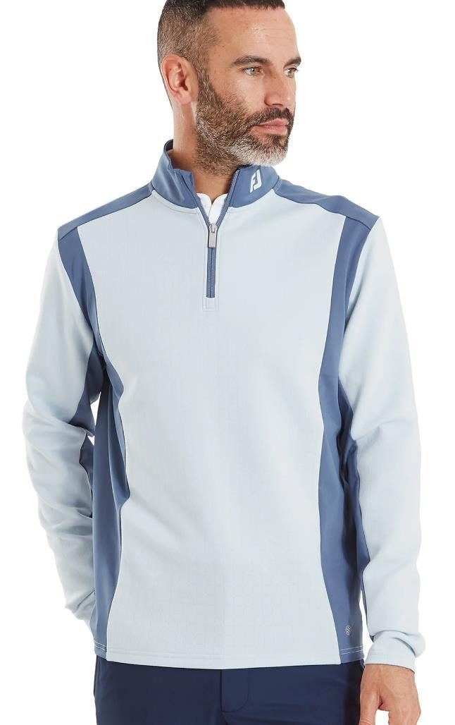 FootJoy ThermoSeries Blocked Midlayer sweat-shirt homme, mist/midnight