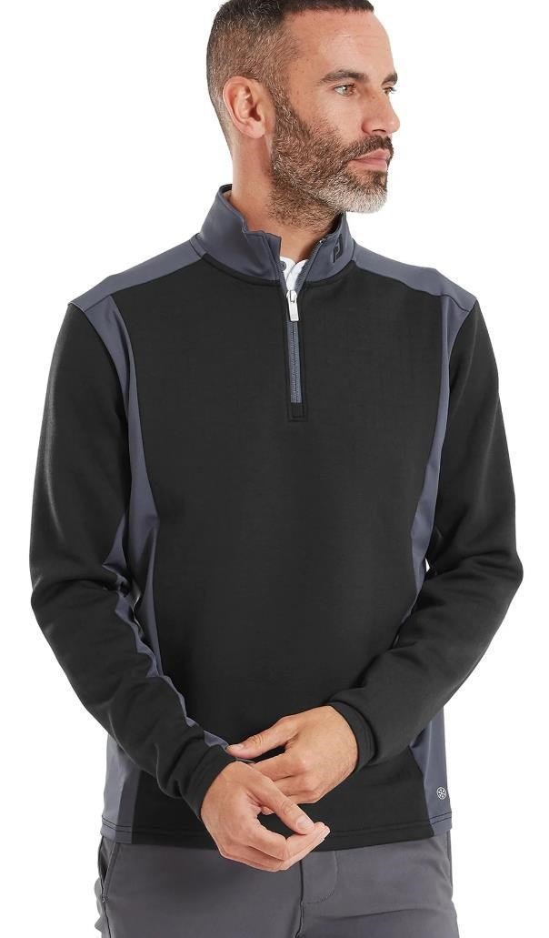 FootJoy ThermoSeries Blocked Midlayer sweat homme, noir/charcoal
