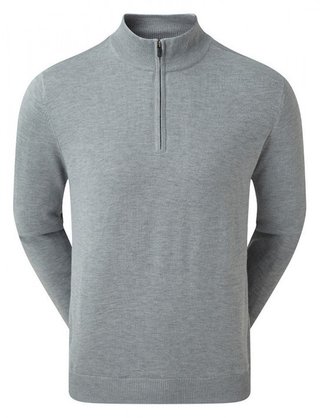 FootJoy drirelease Half-Zip Lined pull homme, port heather grey