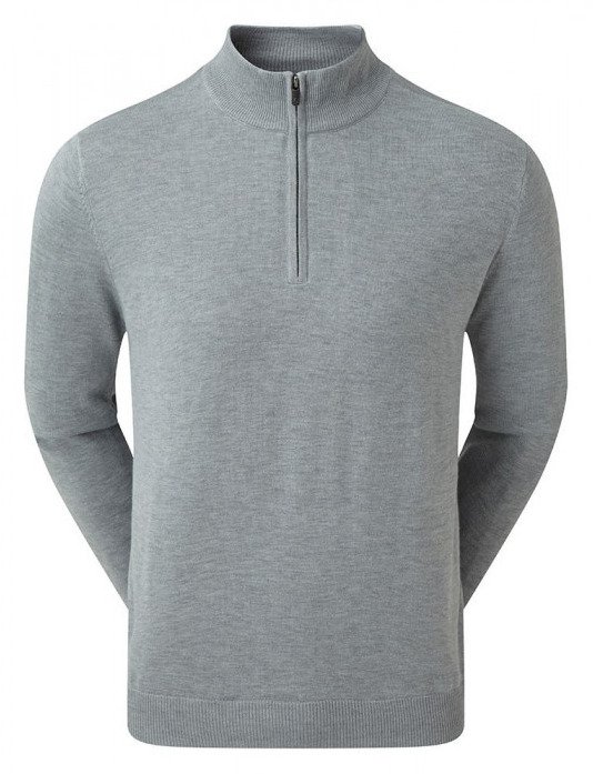 FootJoy drirelease Half-Zip Lined pull homme, port heather grey