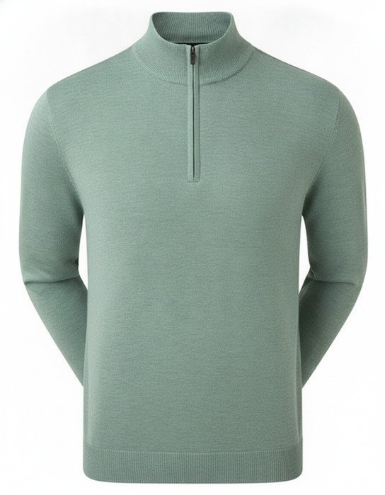 FootJoy drirelease Half-Zip Lined pull homme, heather olive