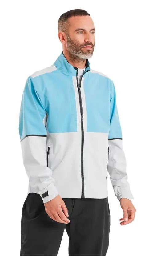 FootJoy DryJoys Select LX veste homme, Mid Blue / Oyster Grey