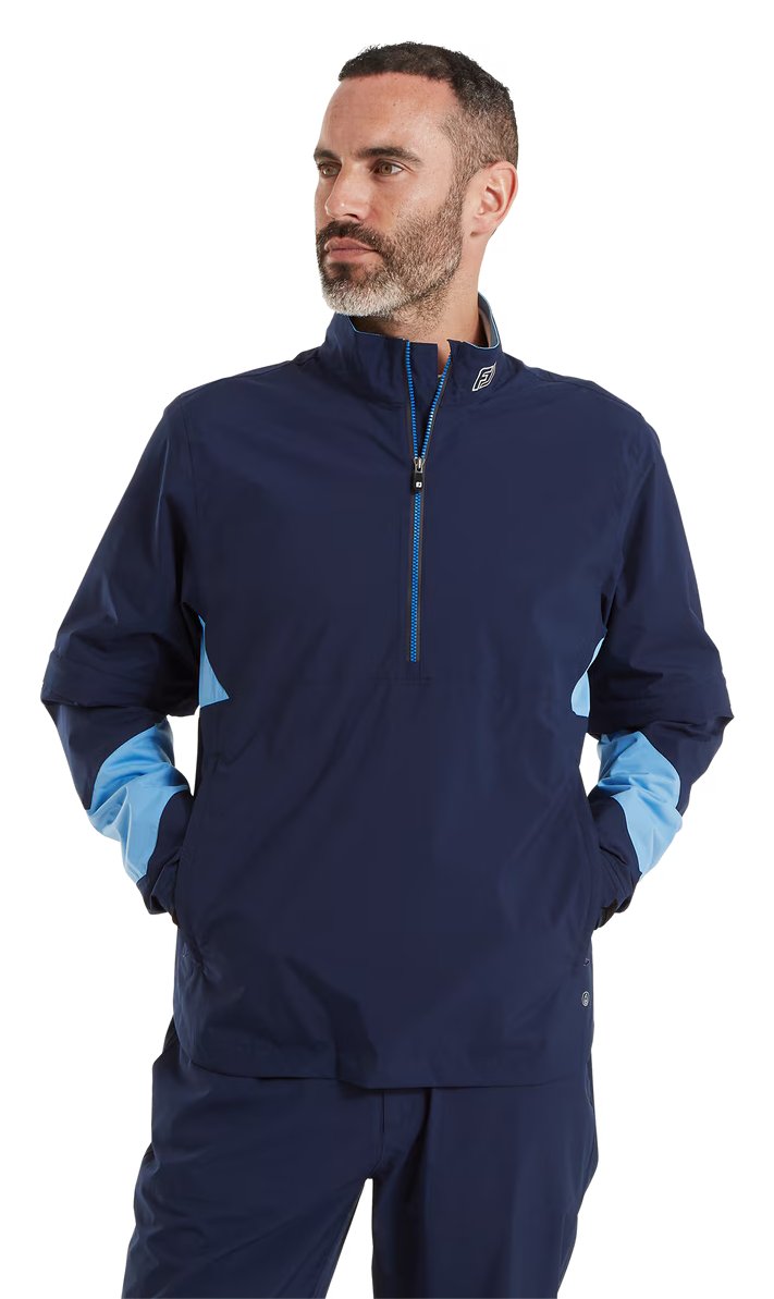 FootJoy HydroLite X Short Sleeve Rain chemise de pluie homme, marine/bleu moyen