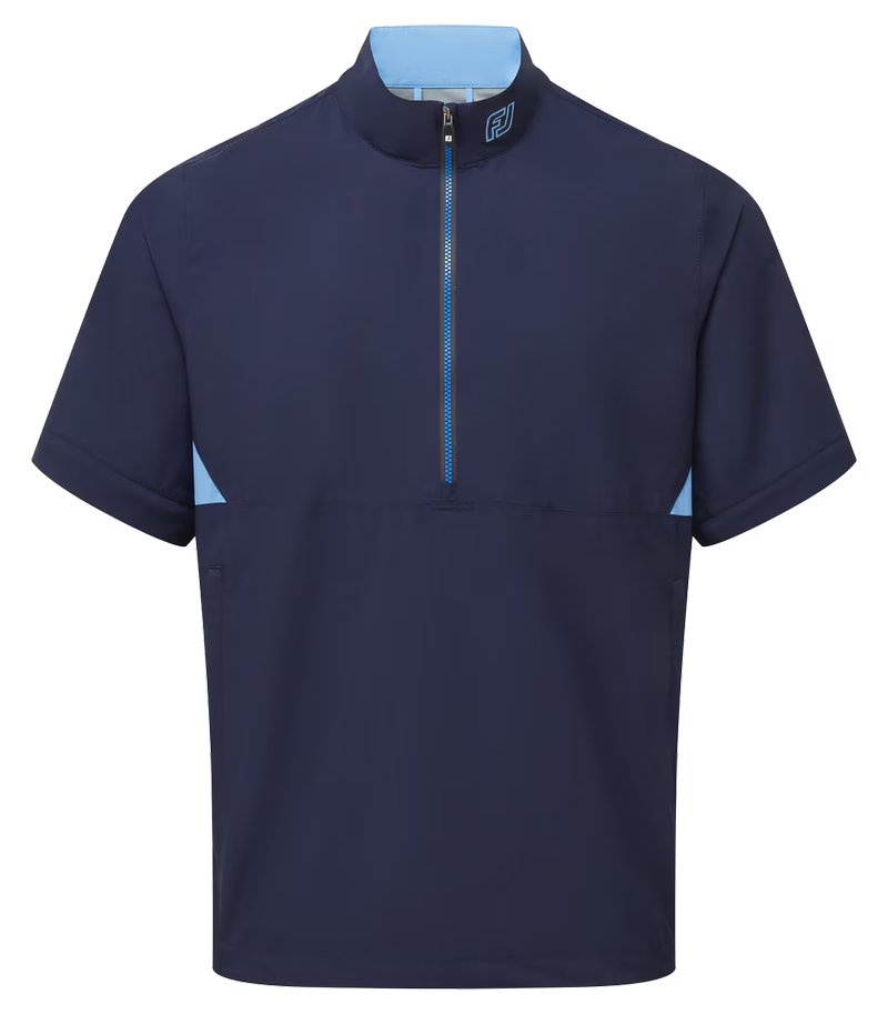 FootJoy HydroLite X Short Sleeve Rain chemise de pluie homme, marine/bleu moyen