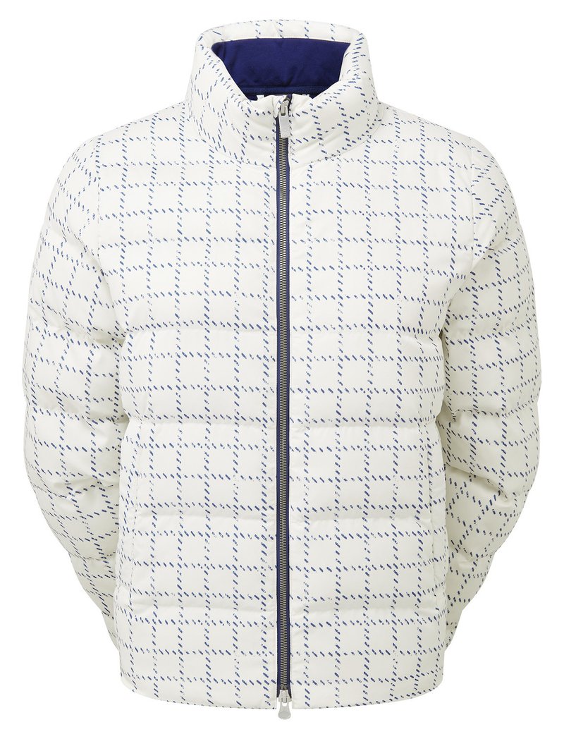 FootJoy ThermoSeries Insulated veste femme, off white/navy distressed plaid