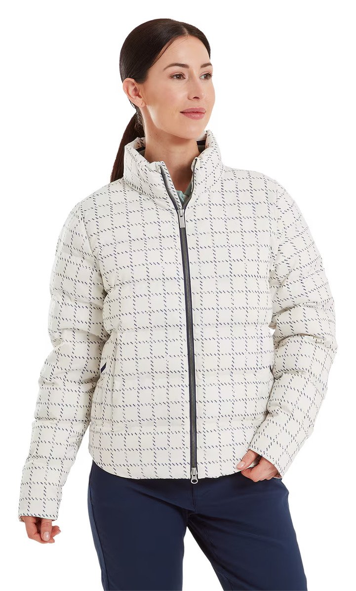 FootJoy ThermoSeries Insulated veste femme, off white/navy distressed plaid