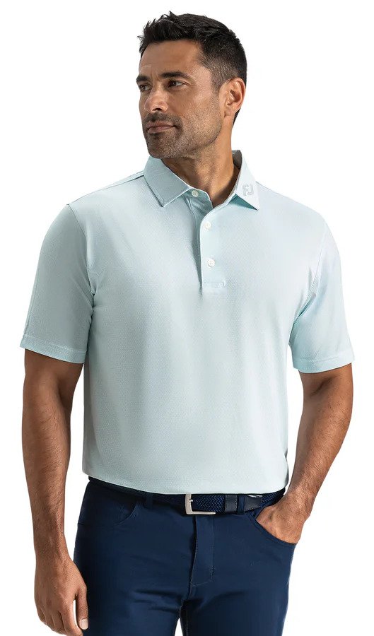 FootJoy Heritage Logo Lisle polo homme, blanc/mint julep