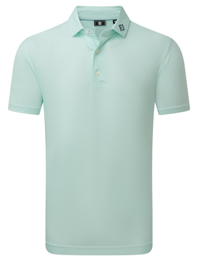 FootJoy Heritage Logo Lisle polo homme, blanc/mint julep