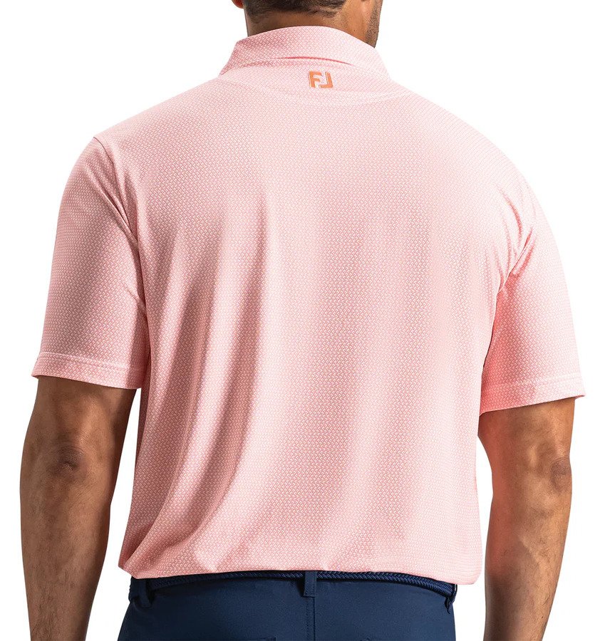 FootJoy Heritage Logo Lisle polo homme, blanc/pêche