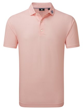 FootJoy Heritage Logo Lisle polo homme, blanc/pêche