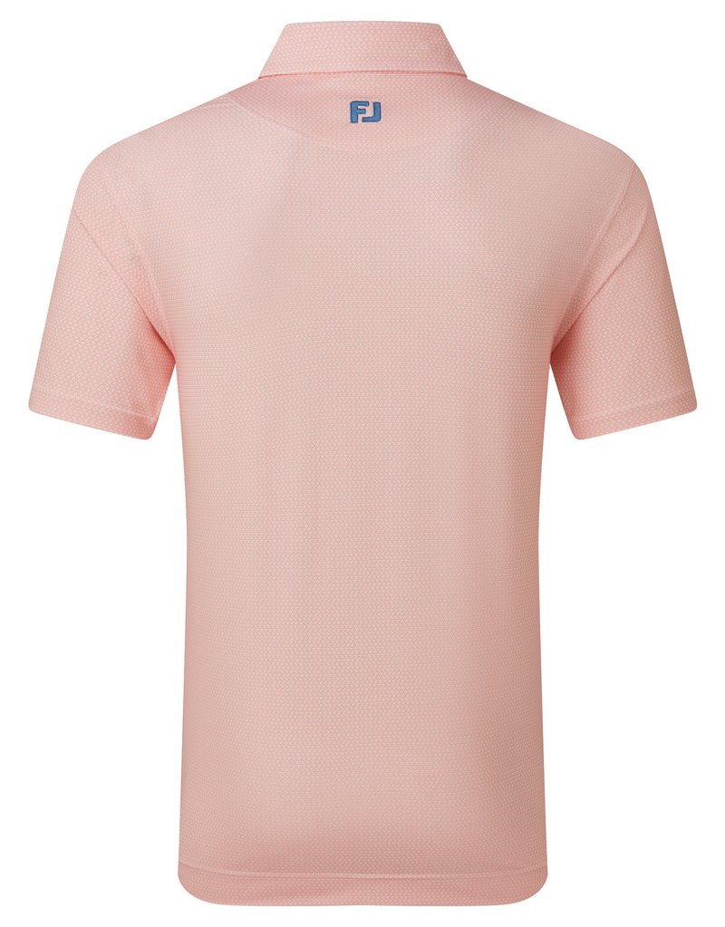FootJoy Heritage Logo Lisle polo homme, blanc/pêche