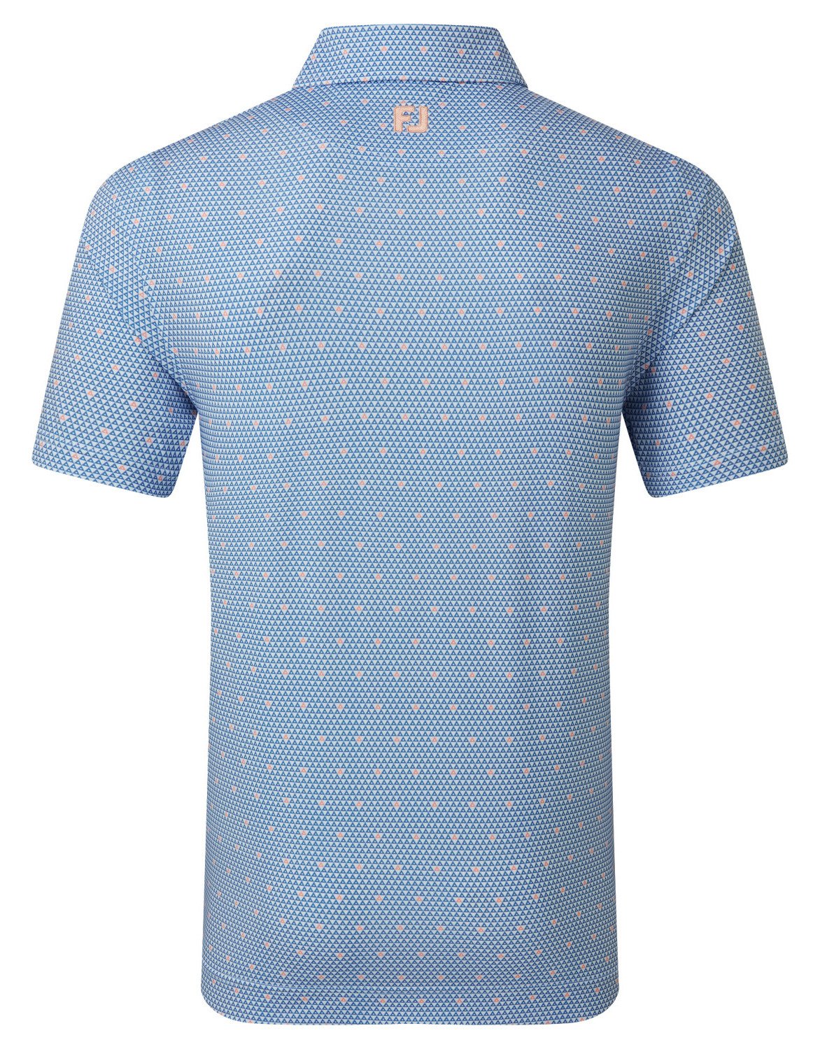 FootJoy Order Geometric Lisle polo homme, blanc/riviera/pêche