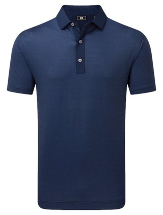 FootJoy Tailor Texture Lisle polo homme, navy tonal