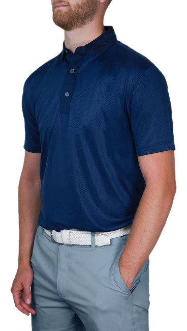 FootJoy Tailor Texture Lisle polo homme, navy tonal