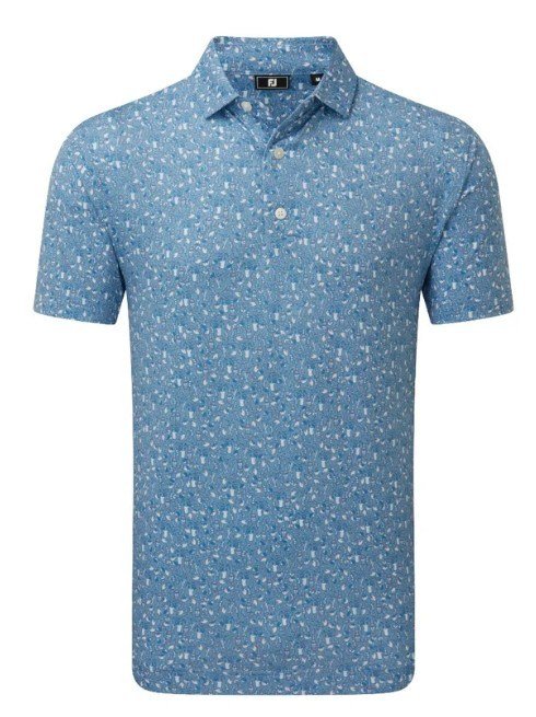FootJoy Bloody Mary Lisle t-shirt homme, tonal riviera/pêche/blanc/bleu