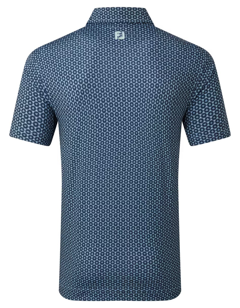 FootJoy Vegas Marker Lisle polo homme, mint julep/navy/wizard blue