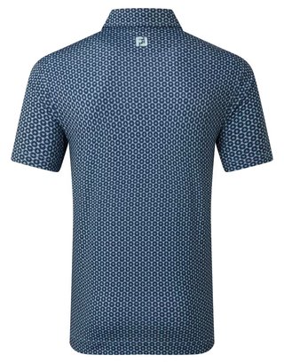 FootJoy Vegas Marker Lisle polo homme, mint julep/navy/wizard blue