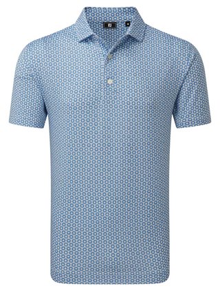 FootJoy Vegas Marker Lisle polo homme, blanc/riviera/pêche