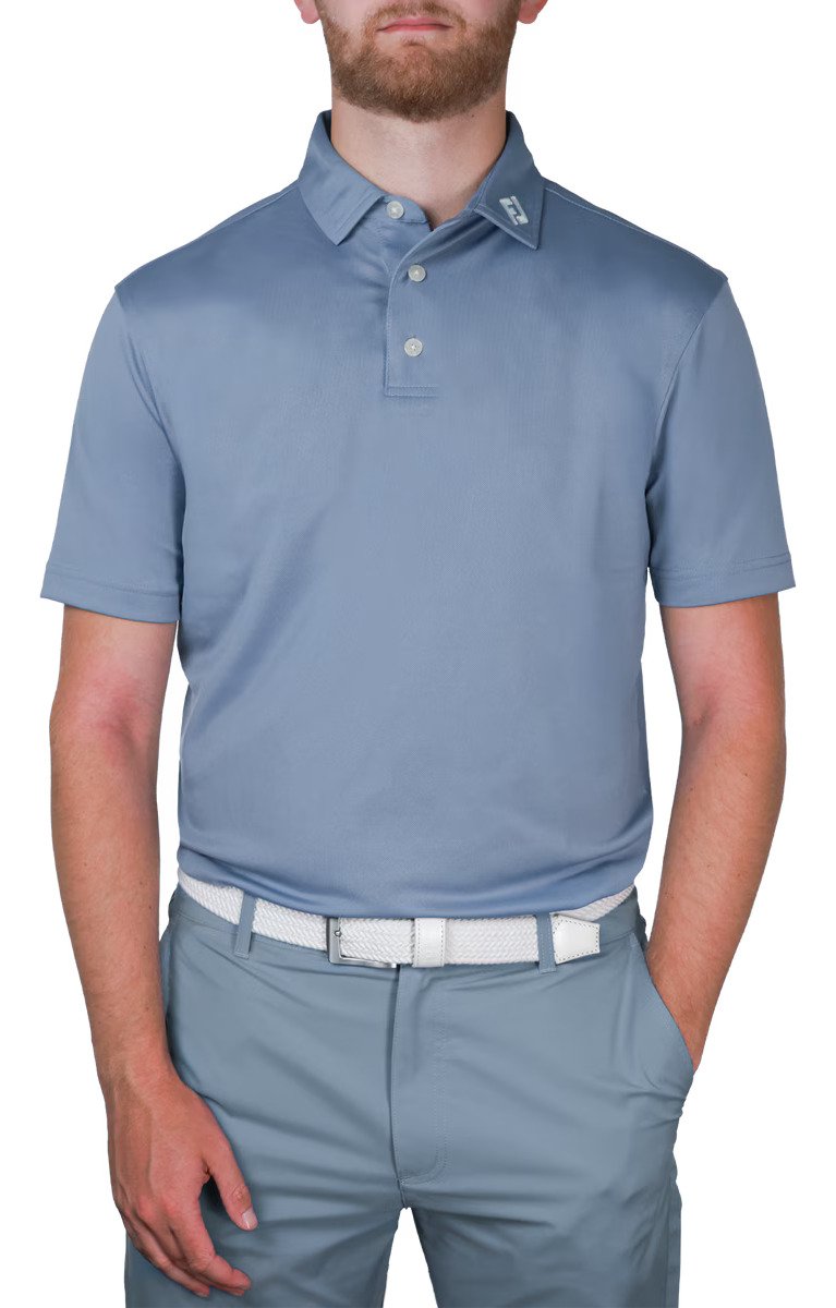 FootJoy Stretch Pique polo homme, solid winward blue