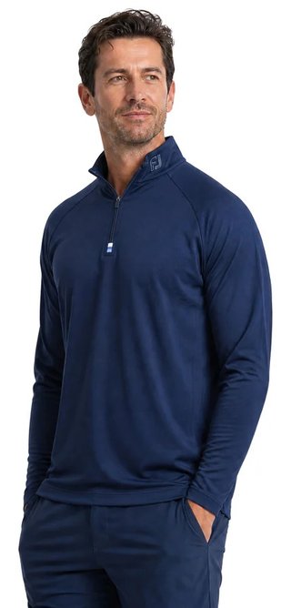 FootJoy Raglan H Block Chill-Out Midlayer Longsleeves t-shirt homme, navy
