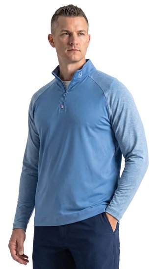 FootJoy Raglan H Block Chill-Out Midlayer Longsleeves t-shirt homme, riviera