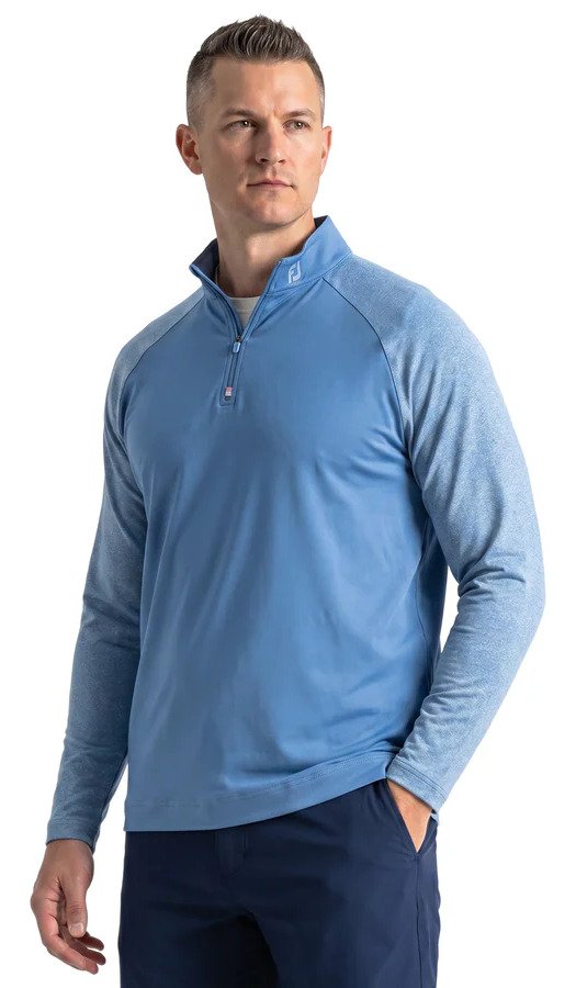 FootJoy Raglan H Block Chill-Out Midlayer Longsleeves t-shirt homme, riviera