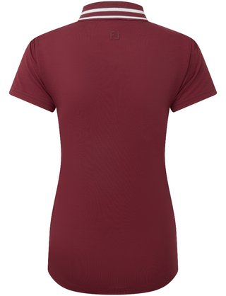 FootJoy Loop Button polo femme, cranberry/white