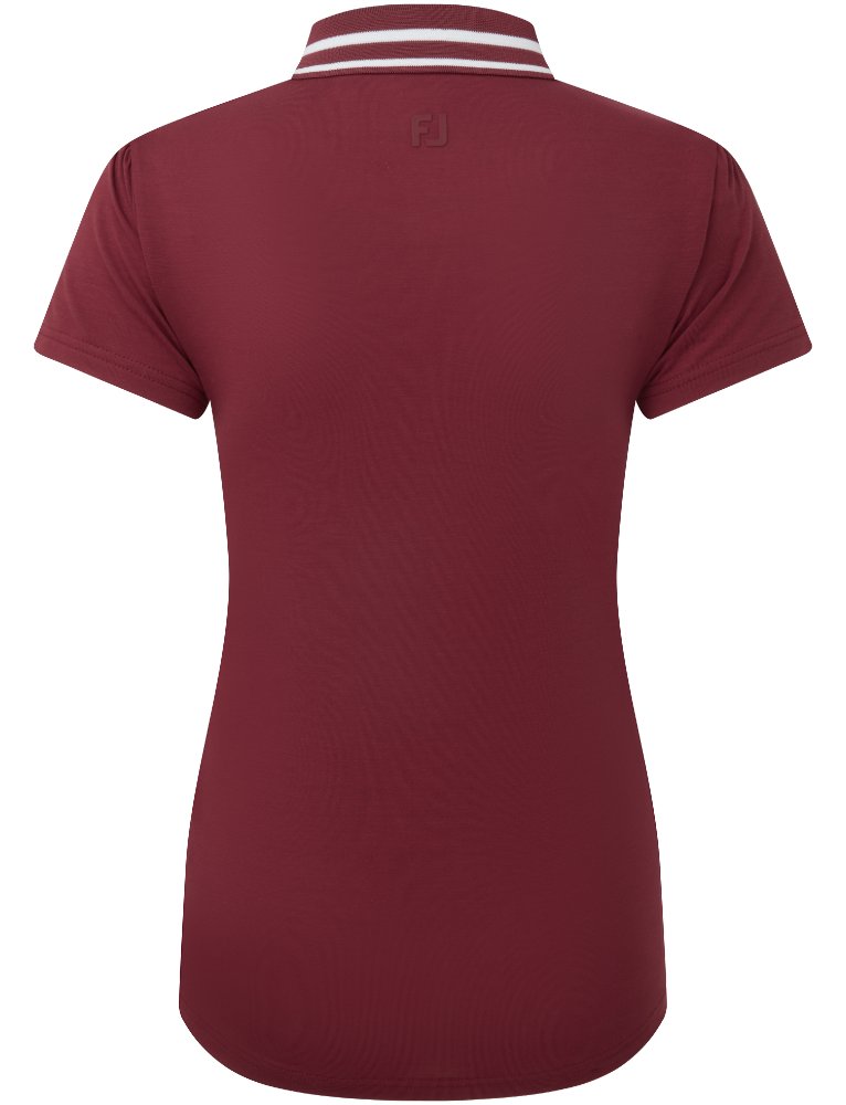 FootJoy Loop Button polo femme, cranberry/white