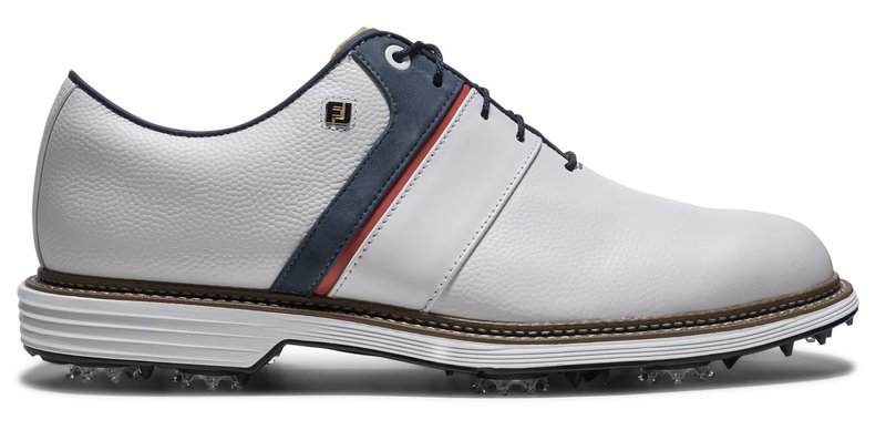 FootJoy Premiere Series - Packard chaussures de golf homme, blanc/bleu/nantucket red
