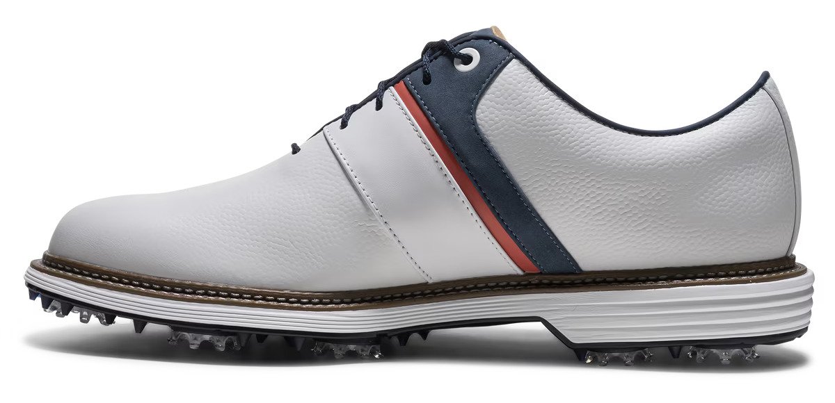 FootJoy Premiere Series - Packard chaussures de golf homme, blanc/bleu/nantucket red