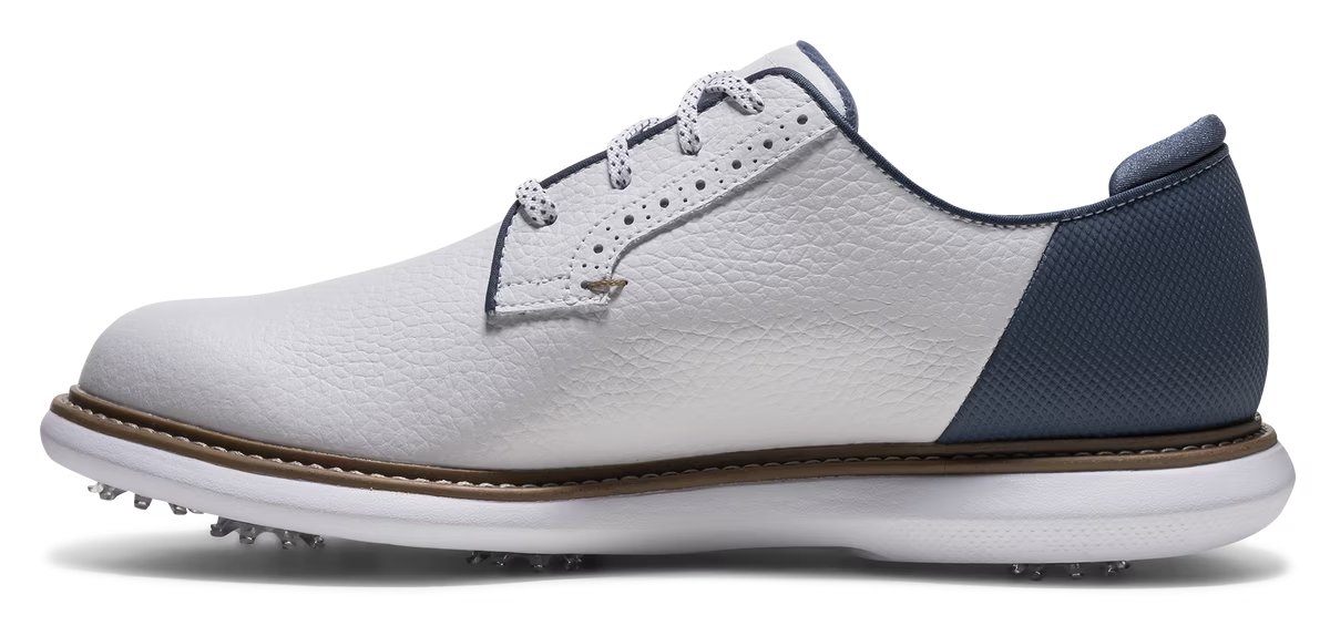 FootJoy FJ Traditions Blucher chaussures de golf homme, blanc/bleu/tan