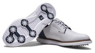 FootJoy FJ Traditions Blucher chaussures de golf homme, blanc/bleu/tan