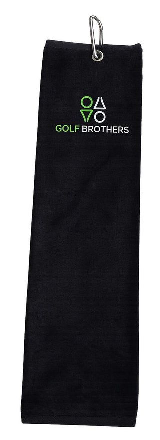 Golf Brothers Trifold serviette de golf, noire