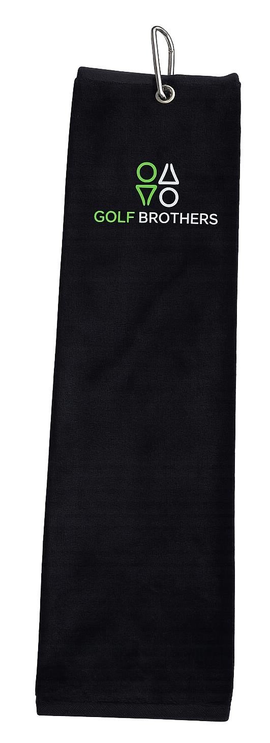 Golf Brothers Trifold serviette de golf, noire