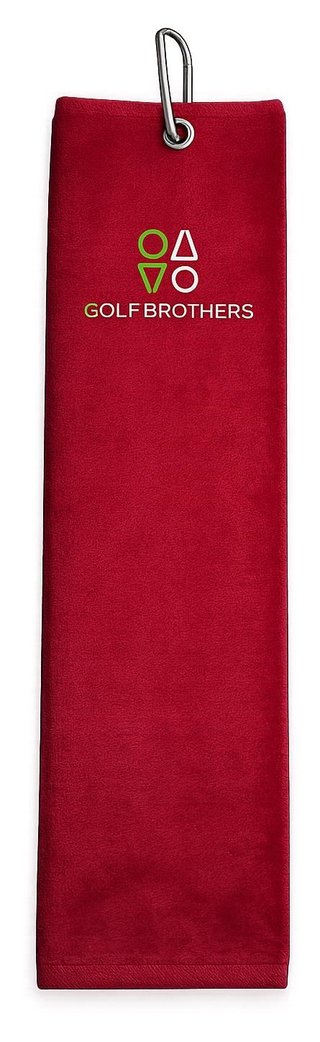 Golf Brothers Trifold serviette de golf, rouge foncé
