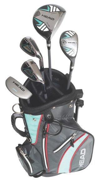 Head 5PC junior set de golf, graphite, +sac stand (jusqu'à 114 cm, 3-5 ans), teal/gray