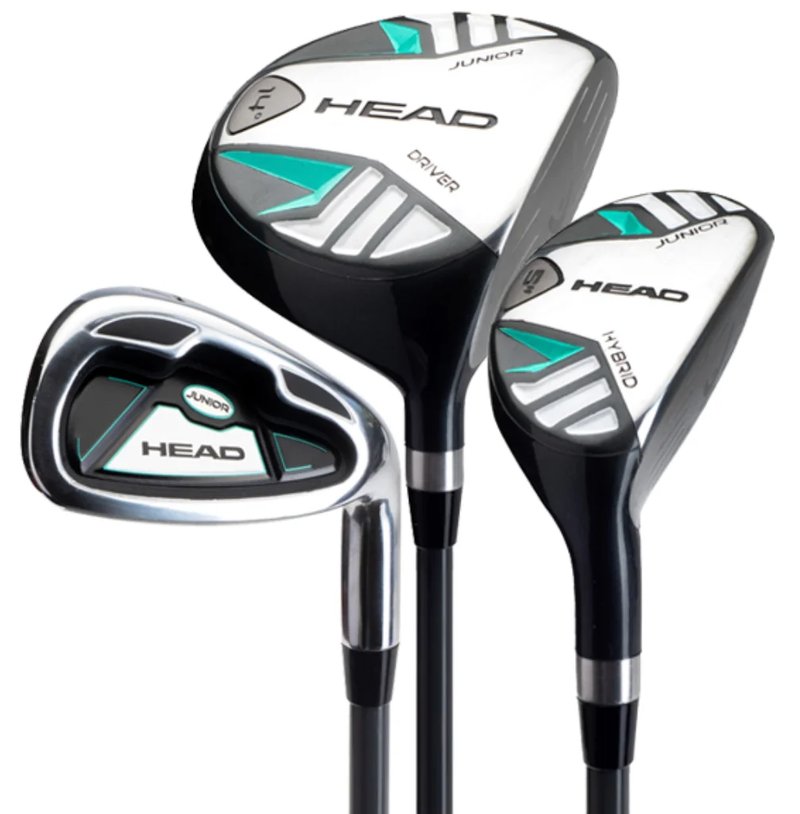 Head 5PC junior set de golf, graphite, +sac stand (jusqu'à 114 cm, 3-5 ans), teal/gray